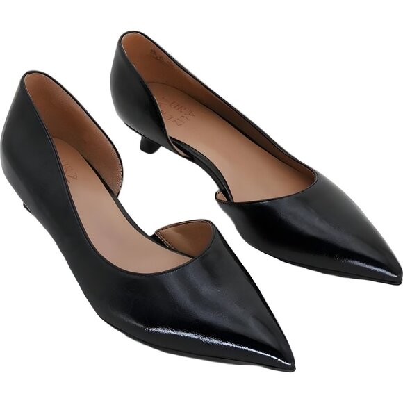 Naturalizer Gallent Pointed Toe Kitten Heel Pumps Black Women US 7W EU 37 - Picture 4 of 6